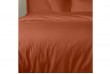 Housse de couette 240x260 cm + 2 taies 100% Coton 57 fils Terracotta