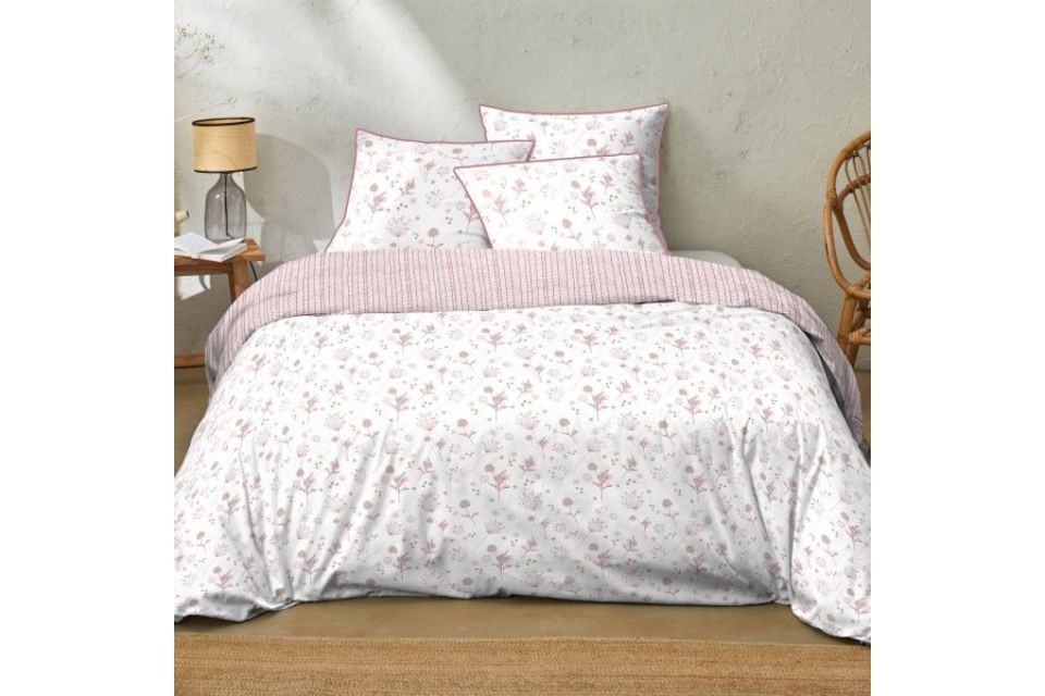 Housse de couette 240x260 cm 100% Coton 51 fils Spring Rose