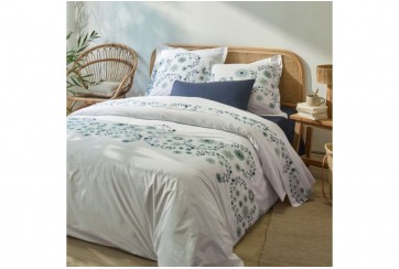 Housse de couette 240x260 cm + 2 taies 100% Percale de Coton Folk Ombre