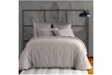 Housse de couette 220x240 cm Satin de Coton Gris Clair