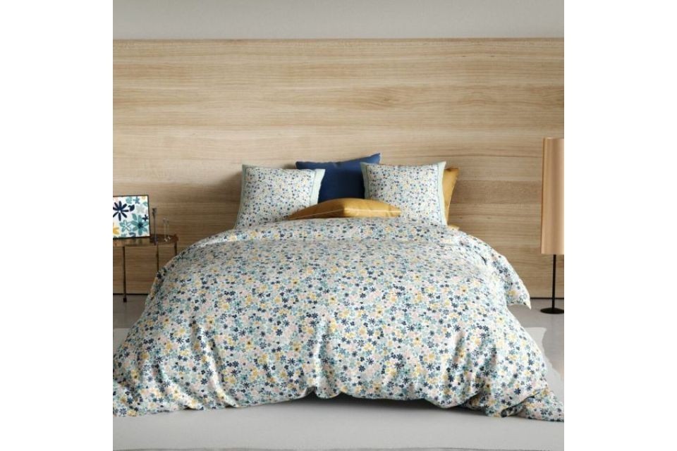 Housse de couette 220x240 cm + 2 taies d'oreiller 63x63 cm Coton Mani