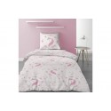 Housse de couette 140x200 cm + 1 taie d'oreiller 100% Coton 57 fils Rina