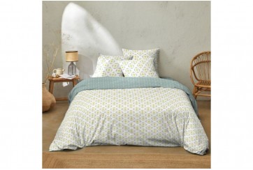 Housse de couette 220x240 cm + 2 taies d'oreiller 63x63 cm Coton 51 fils Creala Multico