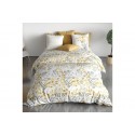 Housse de couette 220x240 cm + 2 taies d'oreiller 65x65 cm 100% Coton Bio 57 fils Eloa