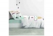 Housse de couette 200x200 cm + 2 taies d'oreiller 65x65 cm 100% Coton 47 fils Siano