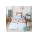 Housse de couette 140x200 + 1 taie d'oreiller 63x63 Coton Catch