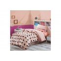 Housse de couette 140x200 + 1 taie d'oreiller 60x60 cm Polycoton Cats