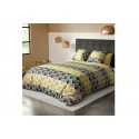 Housse de couette 200x200 cm + 2 taies d'oreiller 63x63 cm Microfibre Hiko