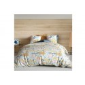 Housse de couette 220x240 cm + 2 taies d'oreiller 65x65 cm Coton Kahana