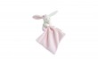 Doudou lapin mouchoir - Rose