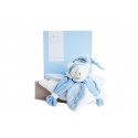 Doudou plat ours bleu - collector