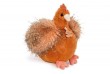 Peluche poule orange