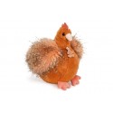 Peluche poule orange