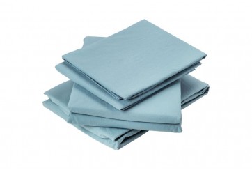 Drap plat 180x290 cm Coton Lavé Cap ferret Bleu | Europe