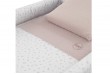 Petit Lit Pieds X Bois Plumeti Rose Naturel 55x87x74 cm