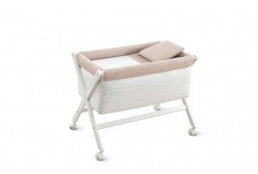 Petit Lit Pieds X Bois Rabbit Beige/Blanc 55x87x74 cm