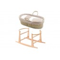 Couffin Matelassé + Support Berceau Lapin Beige/Naturel