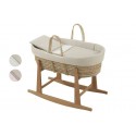 Couffin Matelassé + Support en Bois Naturel Lino