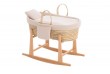 Couffin en osier et Pieds en Bois Topeka Beige - 49x80x61 cm