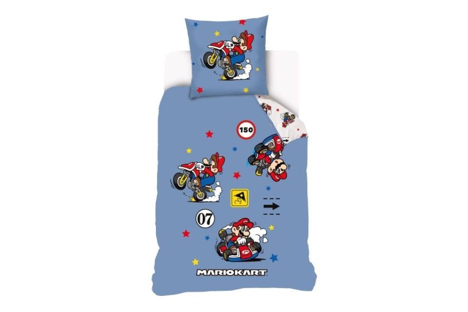 Parure de lit 140x200 cm Mario Kart Coton