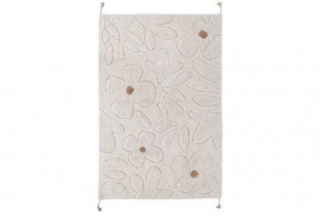 Tapis 120x180 Chambre Enfant Coton Lavable GENTLE FLORA