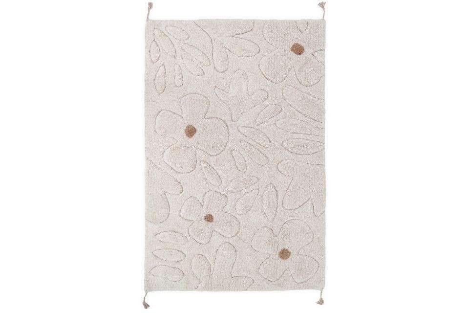 Tapis 120x180 Chambre Enfant Coton Lavable GENTLE FLORA