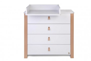 Commode avec plan à langer bois blanc