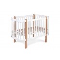 Lit berceau bébé 60x120 cm bois blanc