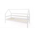 Lit cabane 90x200 cm simple bois blanc