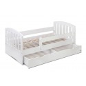 Lit enfant 80x160 cm avec tiroirs bois blanc