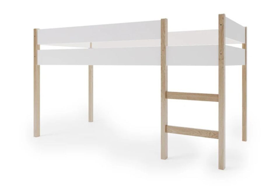 Lit mezzanine 90x200 cm Bois Blanc