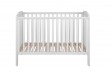 Lit berceau bébé 60x120 cm bois blanc