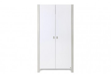 Armoire 2 portes enfant bois gris clair