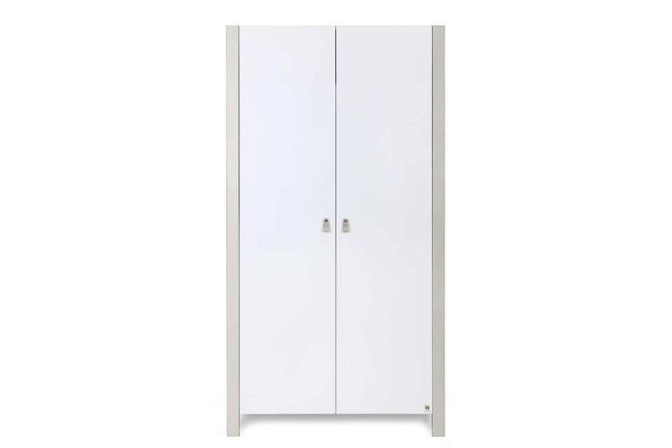 Armoire 2 portes enfant bois gris clair