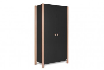 Armoire 2 portes enfant bois anthracite