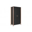 Armoire 2 portes enfant bois anthracite