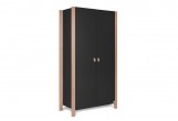 Armoire 2 portes enfant bois anthracite