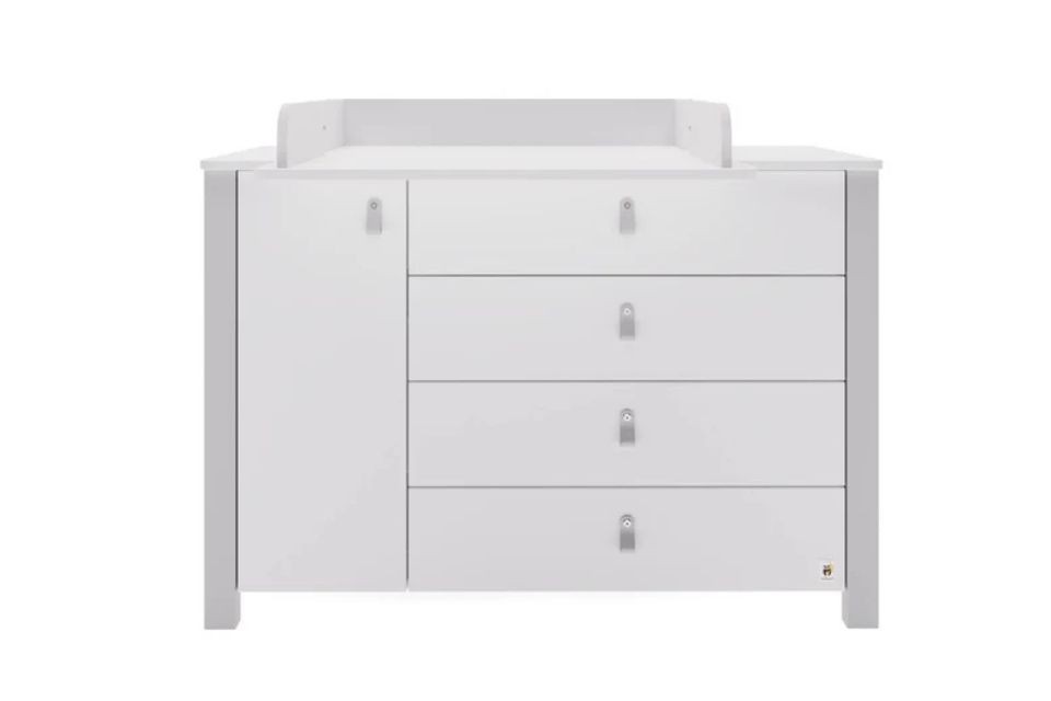 Commode 120 cm avec plan à langer gris clair