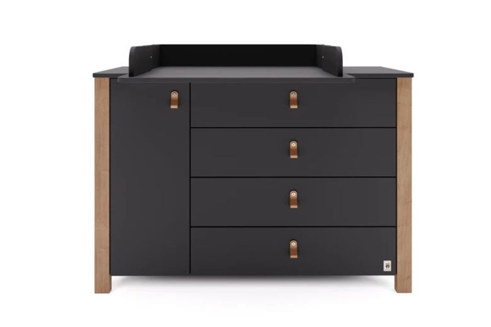 Commode 120 cm avec plan à langer anthracite