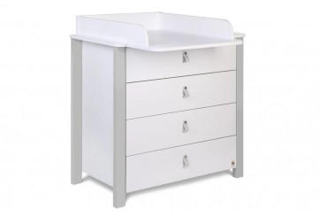 Commode avec plan à langer bois gris clair