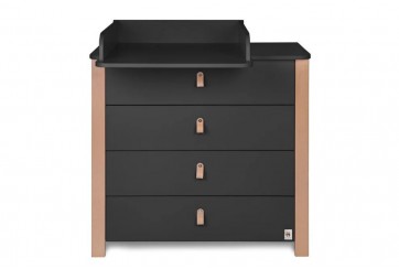 Commode avec plan à langer bois anthracite