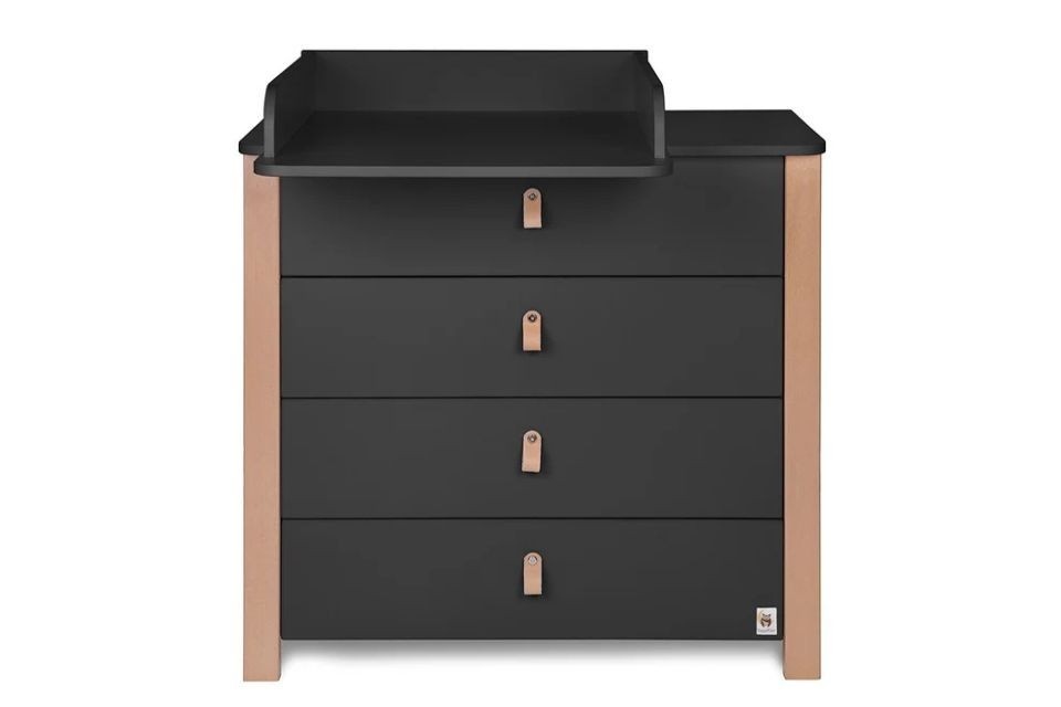 Commode avec plan à langer bois anthracite