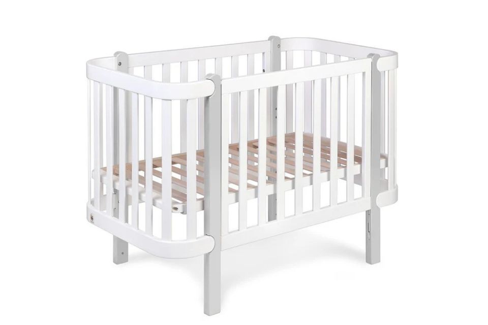 Lit berceau bébé 60x120 cm avec sommier réglable inclinable (gris)