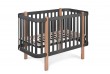 Lit berceau bébé 60x120 cm avec sommier réglable inclinable anthracite