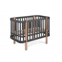 Lit berceau bébé 60x120 cm avec sommier réglable inclinable (anthracite)