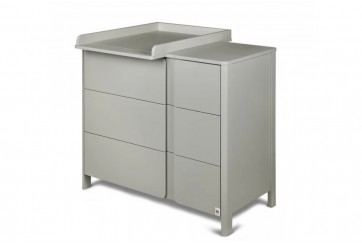 Commode avec plan à langer bois gris clair