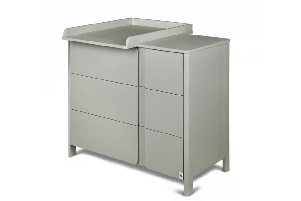 Commode avec plan à langer bois gris clair