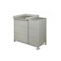 Commode avec plan à langer bois gris clair