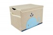 Boîte de rangement enfant avec couvercle pliable - motif baleine - Bieco