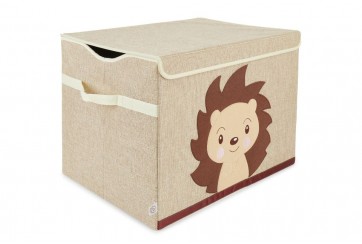 Boîte de rangement enfant avec couvercle pliable motif herisson piksi bieco